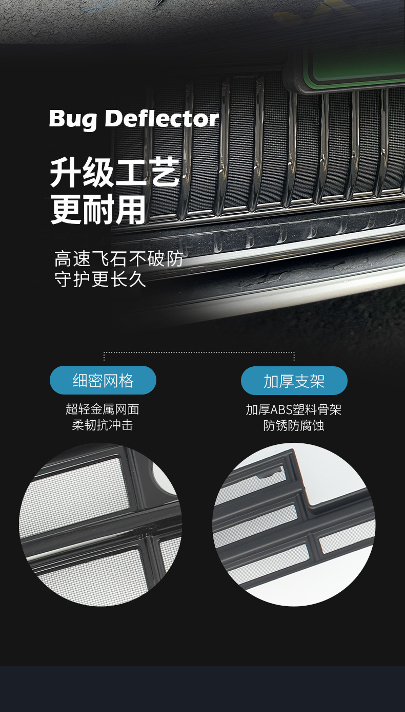 Suitable for 24 models of Lantu Zhiyin, insect-proof grille, radiator protection net, dust-proof net, debris-proof modification, no disassembly required