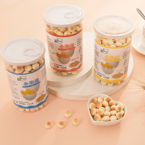 Wholesale biscuit manufacturer canned multi-flavored children's puffed snack teeth-grinding rods small biscuit snacks