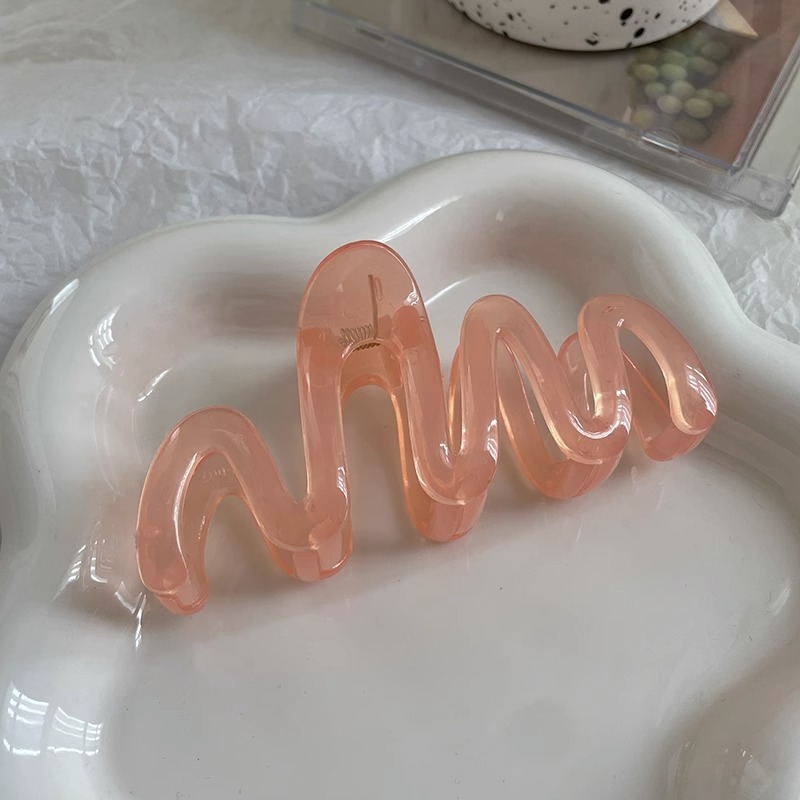 Accesorios para el cabello de Corea del Sur horquilla de acrílico de las mujeres de nuevo cuchara simple grande updo clip de pelo tocado