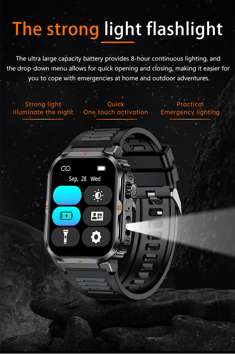 Montre connectée avec appels bluetooth écran hd et cardiofréquencemètre_voghion.com