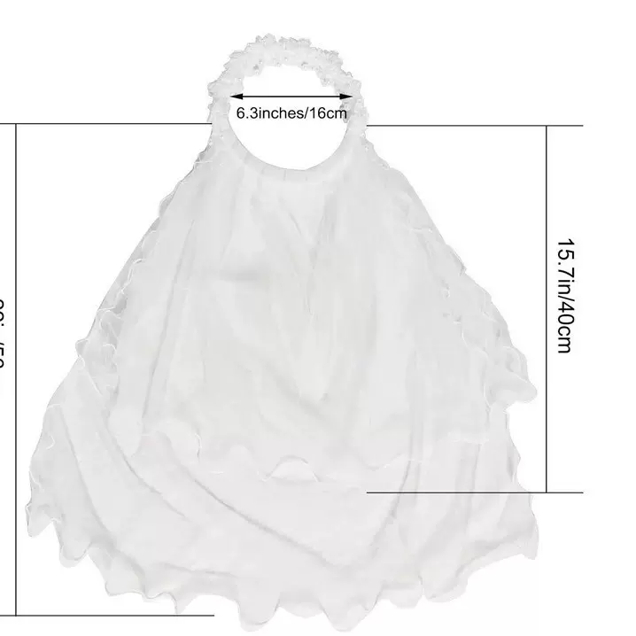 跨境公主花环头纱旅游i沙滩新娘婚纱花环【来图来样定制】