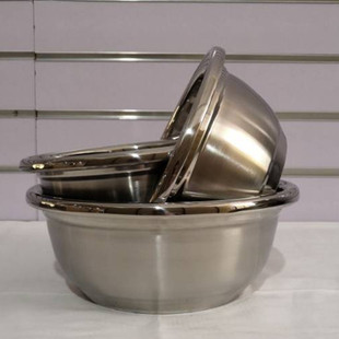 Thickened Folu Basin Non-magnetic Stainless Steel Basin Basin Vegetable Washing Basin for Daily Use Printable Large Reverse Edge Household Basin