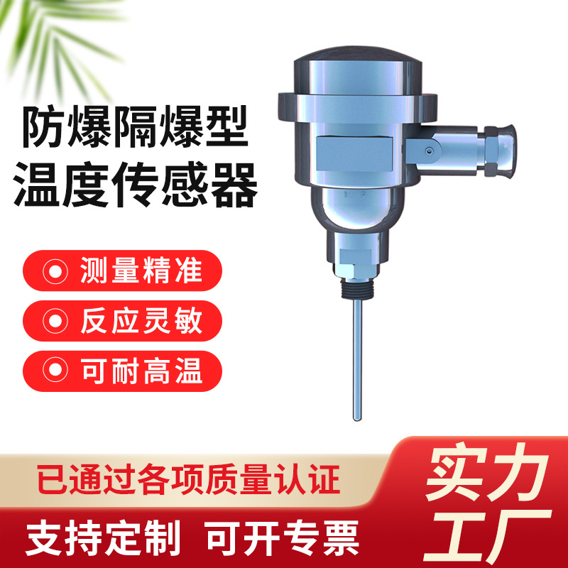 防爆型热电阻温度传感器LNG温度探头 pt100数显隔爆温度变送器