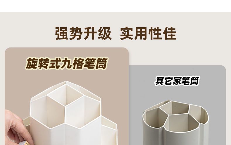 Double Rotating Pen Holder, Large Capacity, Double Layer, Beautiful Rotating Pen Holder, Cute Student, Children and Girl Desktop Storage Box O1CN01dgS2YX1c2Hvah5WU7 !!2219800373542 0 Cib