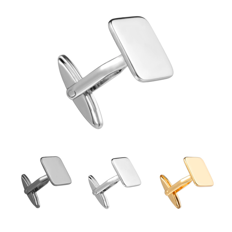 Ybyayuan lettering simple French cufflinks cufflinks men's cuff nail men's and women's shirt 925 pure silver buckle sleeve