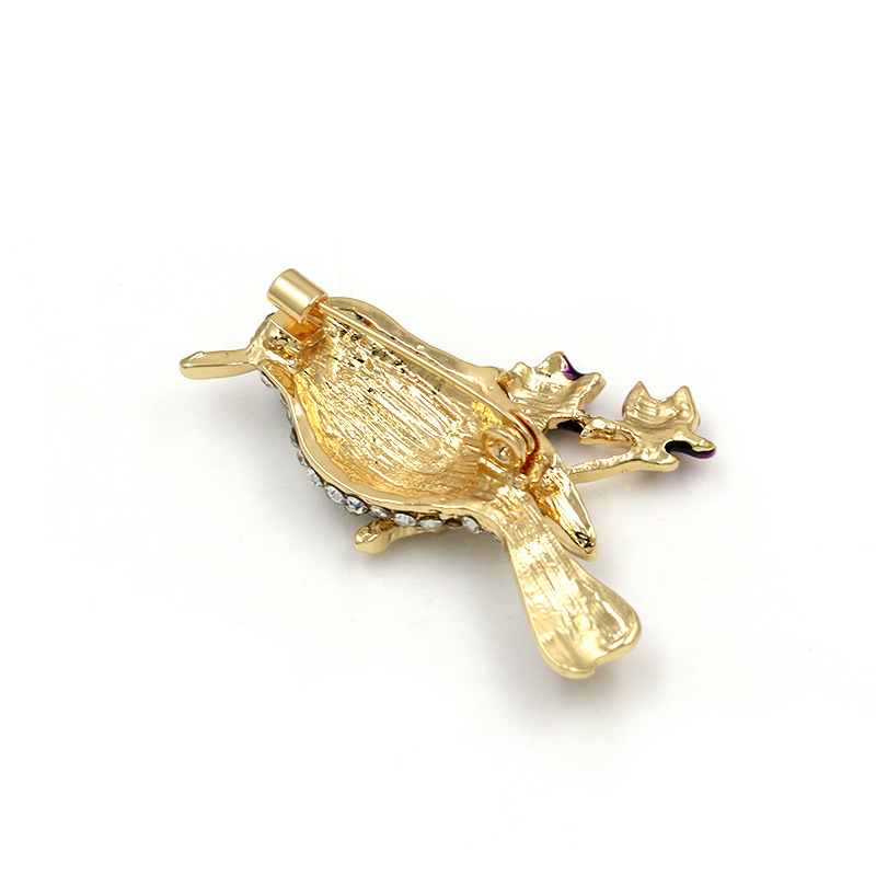 Brooches Classification Cute Pin Cock Alloy Inlay Rhinestones Women'S Brooches