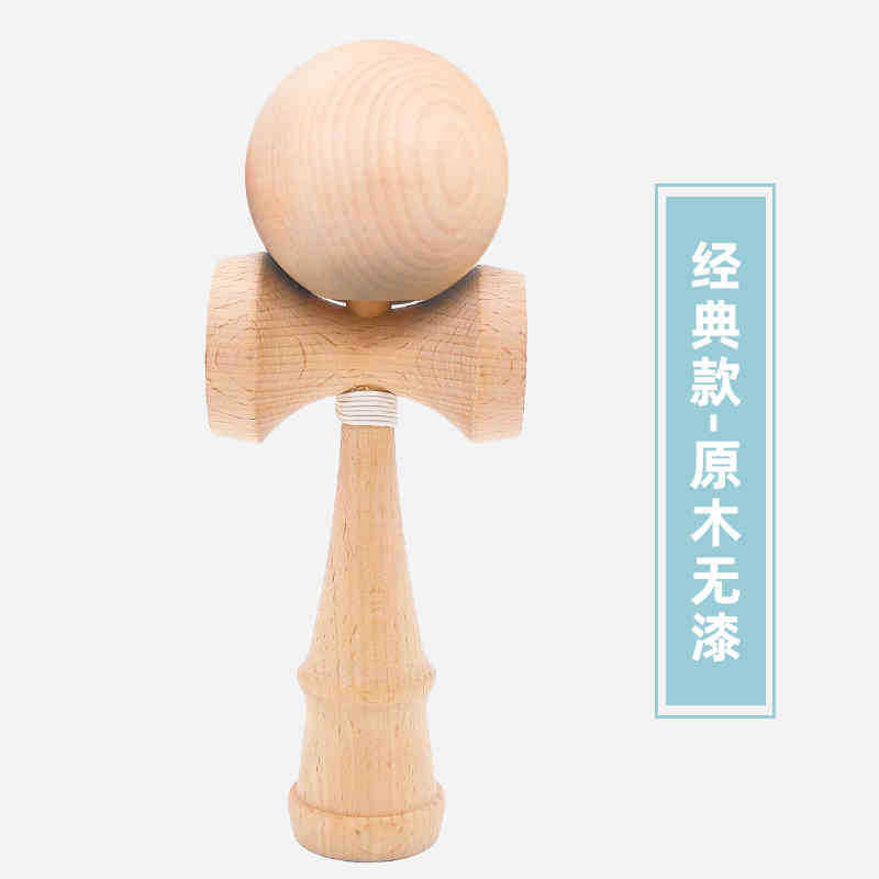 Madera agrietada espada bola espada jade mordida tía Kendama niños ancianos tradicional puzzle juguetes de habilidad bola al por mayor