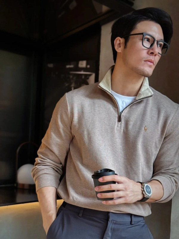 高品质 拉夫RL polo彩色小马标半拉链高领男女同款袖针织卫衣|undefined