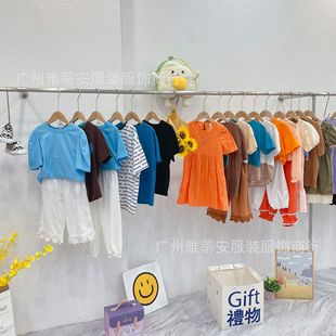 B.Duck, summer children's dress, brand set, children's clothing, with short sleeve