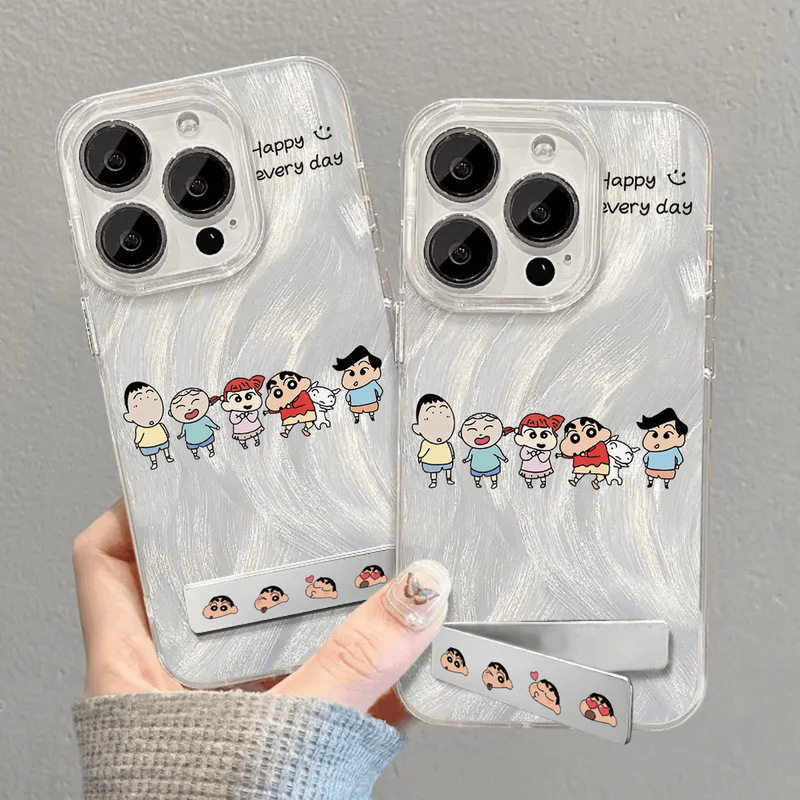 Xiaoxin and His Friends Are Suitable for Apple 15Promax Mobile Phone Case Iphone14 Bracket Model 13 Simple 12 Hard Case