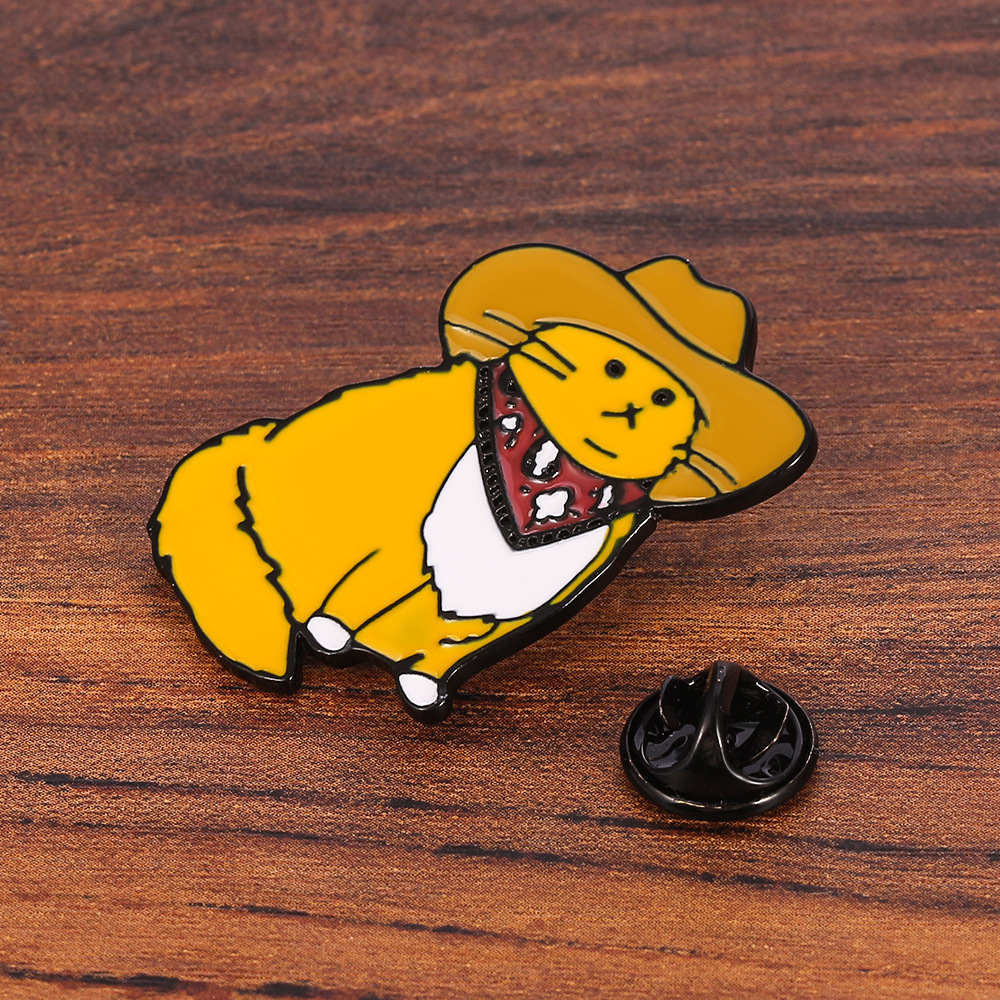 12g Weight Brooches Classification Casual, Daily Occasion Alloy Material Cattle, Cat Pattern Unisex Gender Cute Style Cute Pin Cattle Cat Alloy Unisex Brooches 3