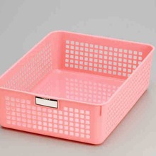 日本进口文件收纳筐 带索引标签办公用品整理篮手提环保