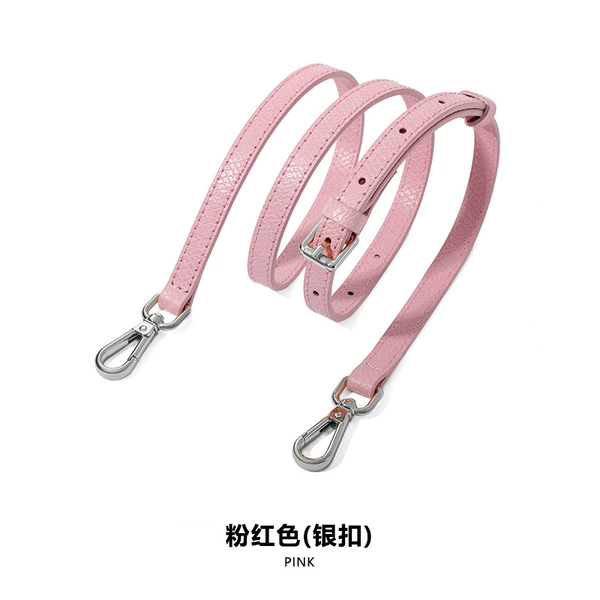 Leather pink straps, 95cm, 115cm