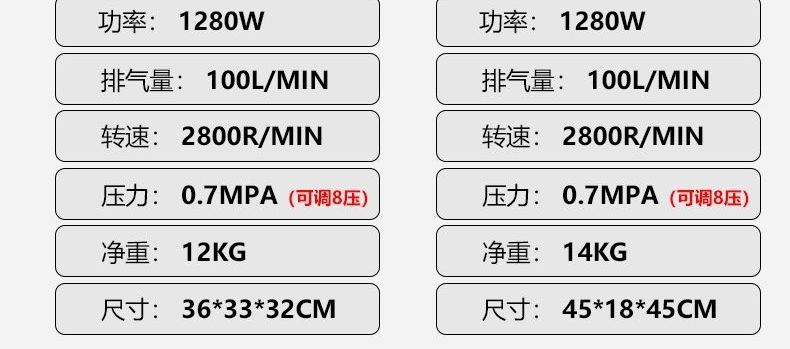 Small oil-free silent air compressor, high-pressure 220V household air compressor for home decoration, painting, and woodworking