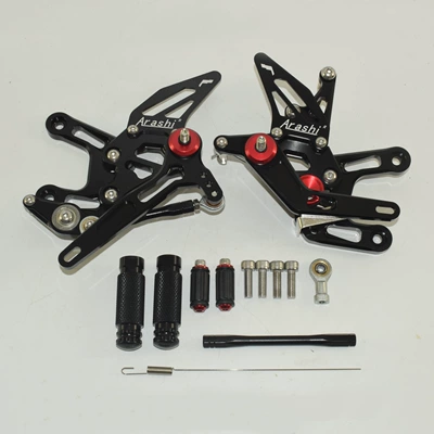 Applicable to Kawasaki Ninja ZX10R 16-20 fast row modified motorcycle lifting pedal rear movement assembly (Motorcycle pedals) - black