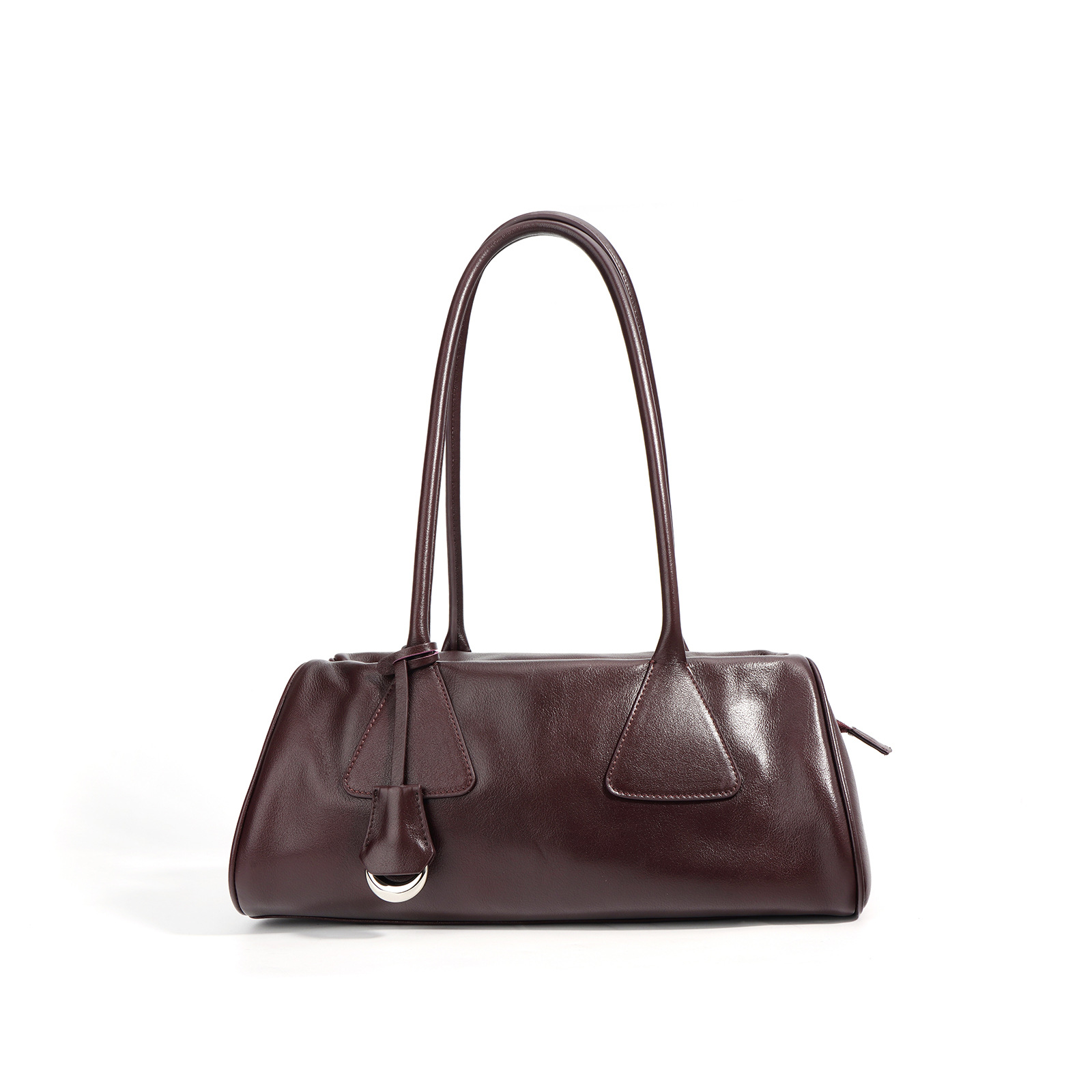 Women's Retro Baguette Shoulder Underarm Bag 2026 New Arrival Luxury Triangle Handbag Crossbody Bowling Bag - Thumbnail 7
