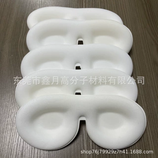 3d立体海绵遮光睡眠眼罩 海绵冷热压VR眼罩 3D仿真丝内胆海绵眼罩