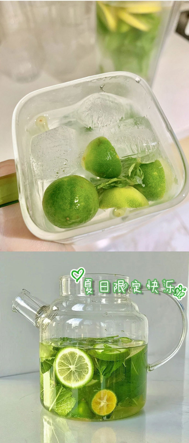 Green Tangerine Lemon Rock Sugar Fruit Tea Blend with Jasmine Individually Wrapped Flower Tea Bags in use
