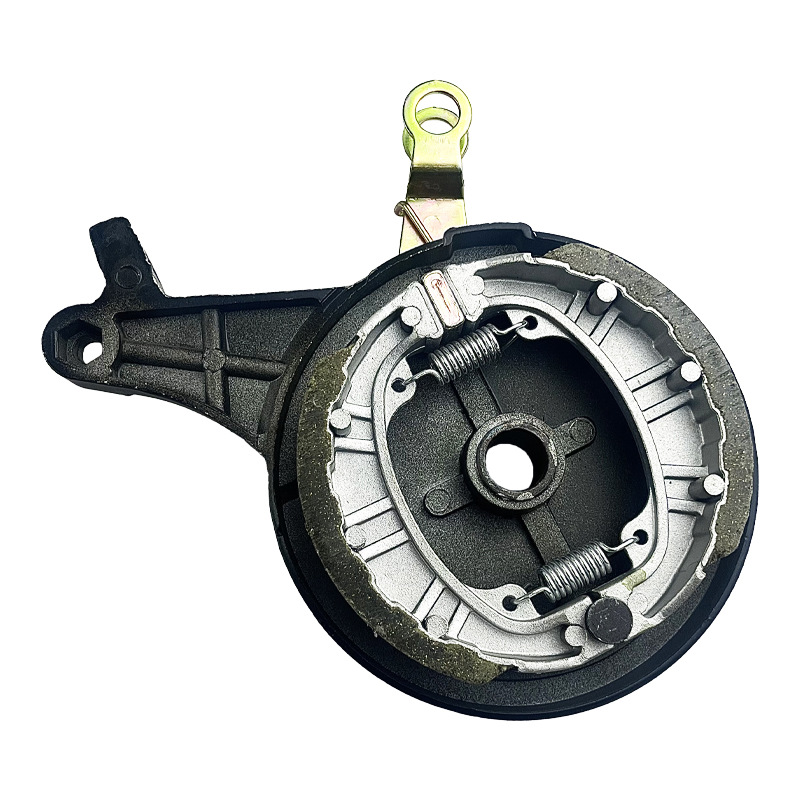 Electric Vehicle Rear Drum Brake Assembly Single Swing Arm Double Swing Arm 110 Black King Kong Wear-Resistant Brake Sensitive Environmentally Friendly Silent Operation