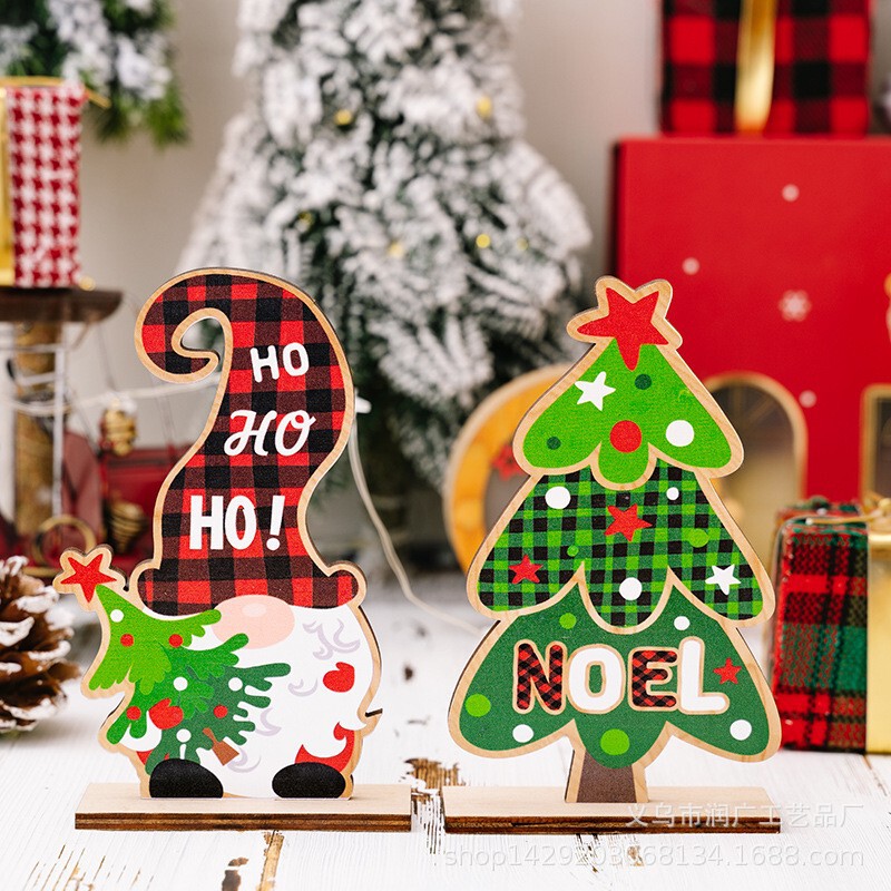 New Christmas Decorations Cute Wooden Gnomes Ornaments Holiday Party DIY Decorations Christmas Tree Decorations