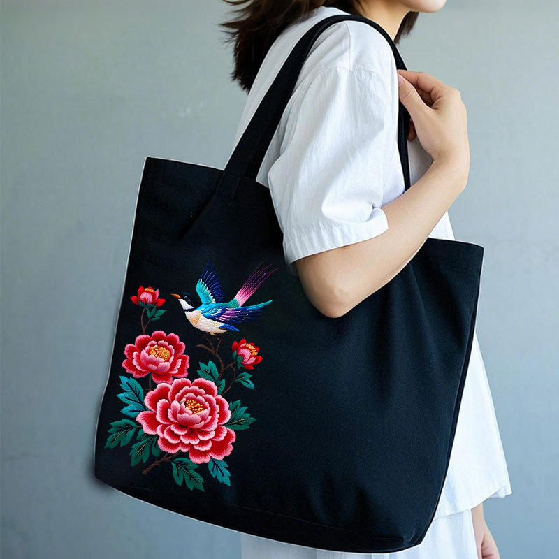 Transferencia de calor de ropa, estampado de flores y pájaros de estilo nacional, estampado de flores y pájaros, parche de estampado en caliente, resistente a los pliegues, no se desvanece, transferencia de calor, transferencia de calor