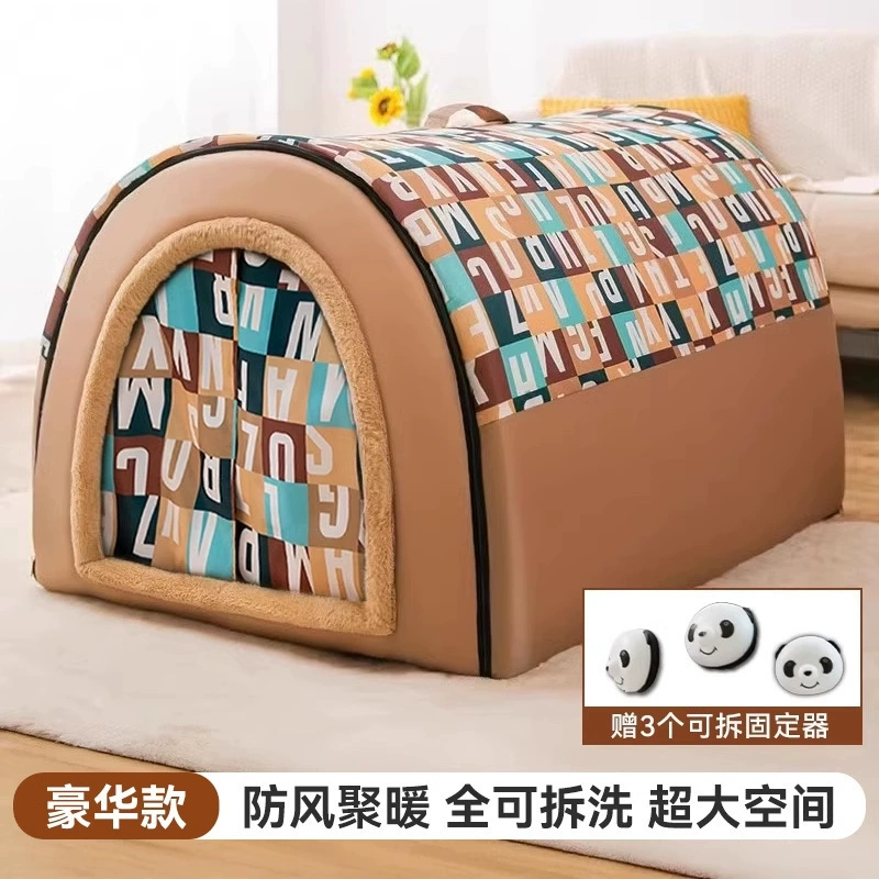 Large dog kennel winter warm dog house removable and washable dog bed four seasons large dog house type cat kennel pet supplies