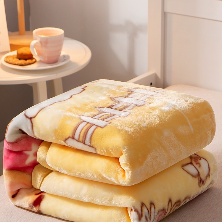 Children's Baby Blanket Small Quilt Double-Layer Thickeneded Autumn and Winter Newborn Baby Kindergarten Nap Coral Velvet Aω