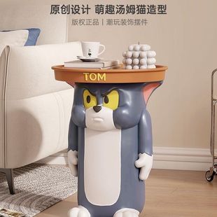 Floor-Standing Ornaments Tom Jerry Bedside Table Tv Cabinet Sofa Coffee Table Living Room Cartoon Home Housewarming Decorations