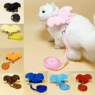 Cross-border pet supplies cat chain Pet Angel chest and back multi-color anti-break cute