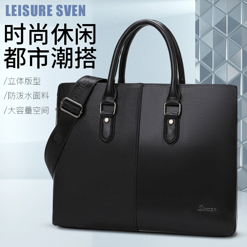 斯莫尔 Men's laptop, one-shoulder bag, original leather