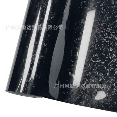 Auto Color Change Film: Flame-Pattern Carbon Fiber Matte Interior - pet-high-gloss-forged-flame-pattern-30cm50cm