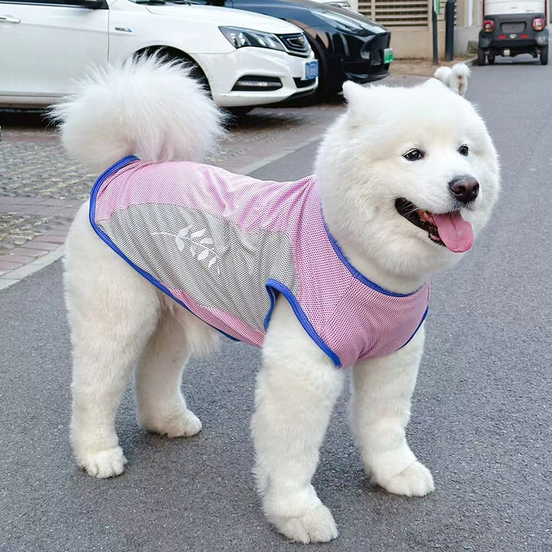 Домашнее животное летняя одежда собака холодный жилет охлаждающая одежда собака охлаждающий жилет Лето-доказательство Открытый Прохладный Защита от солнца со светоотражающей полосой