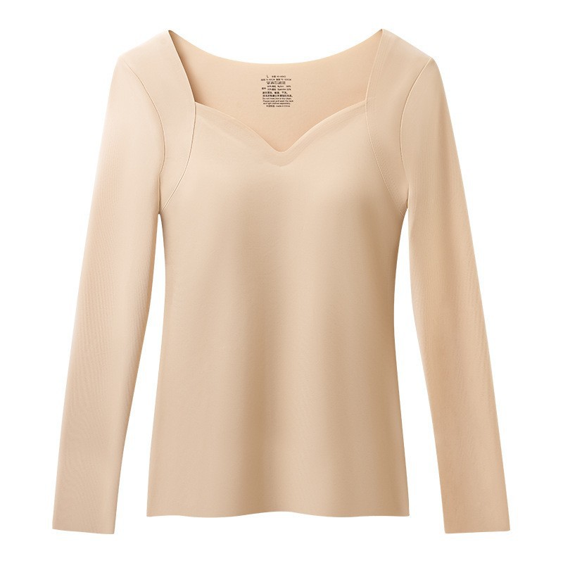 Otoño y invierno calentamiento ropa interior damas con cojín de pecho sin usar sujetador sin marcas de ropa interior cercana con calentamiento corporal calentamiento muscular