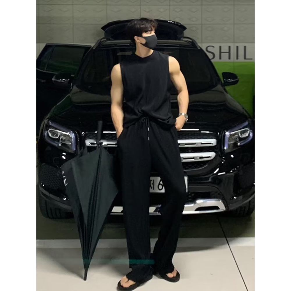 Verano nuevo estilo hielo seda transpirable chaleco deportivo chaleco traje sin mangas fitness de secado rápido marea comercio exterior transfronterizo al por mayor