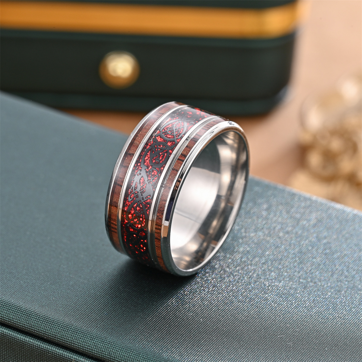 All Seasons Season Retro Punk Gear 304 Stainless Steel Plating Men's Rings Men Band Rings