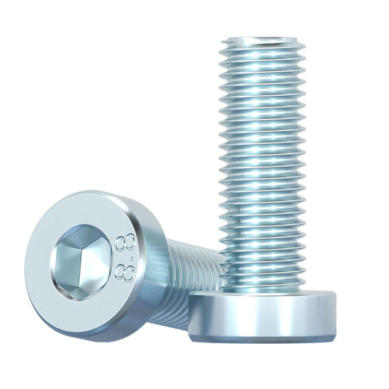 Grade 8.8 Galvanized Thin Head Hexagon Socket Screw DIN7984 Low Head Bolt Screw M3M4M5M6M8M10M12mm