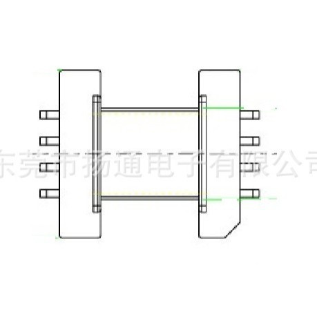 EM12.7高频骨架变压器骨架EM12.7贴片骨架4+4针东北亚变压器多相