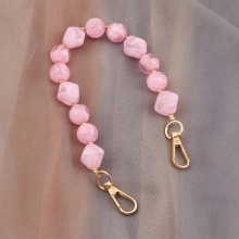 彩色亚克力链条创意手机挂绳腕带个性链手提包包挂件改造少女粉