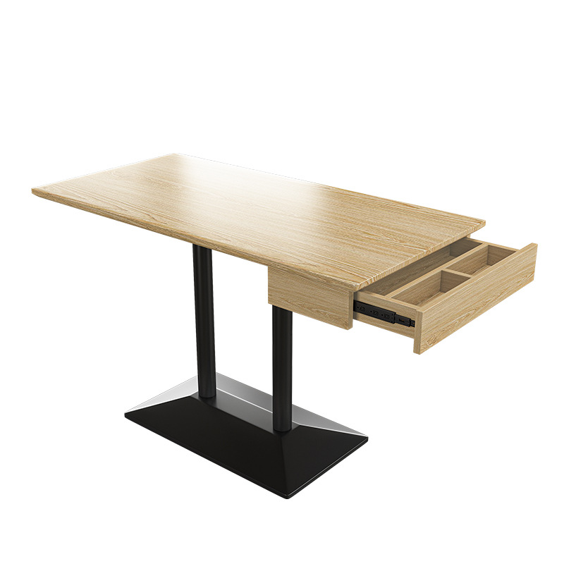 120 * 60 tabla larga sin pintura con cajón (piés de hierro)