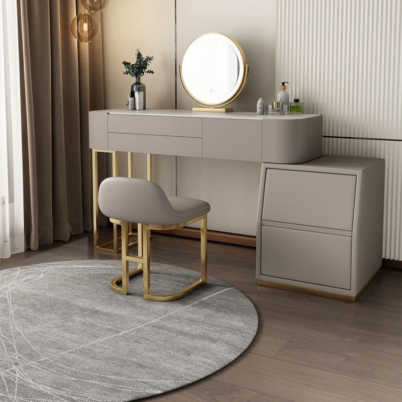 dresser Dressing table Master Bedroom On the grade Light extravagance solid wood Glass Dressers Storage cabinet one Small apartment bedroom