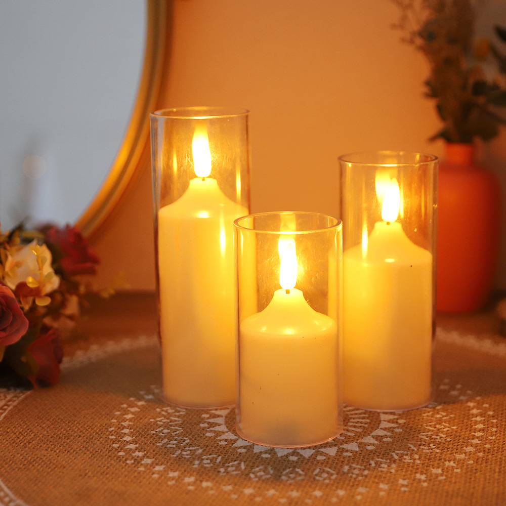 Simulación convexa vela electrónica Navidad ambiente diseño lámpara de vela fiesta de cumpleaños decoración del hogar lámpara LED