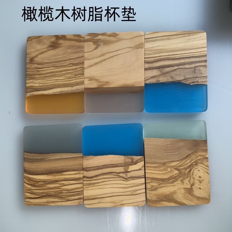 Italy Olive wood resin Coaster Multiple colour household Anti scald woodiness Insulation pad Cup holder Tea ceremony