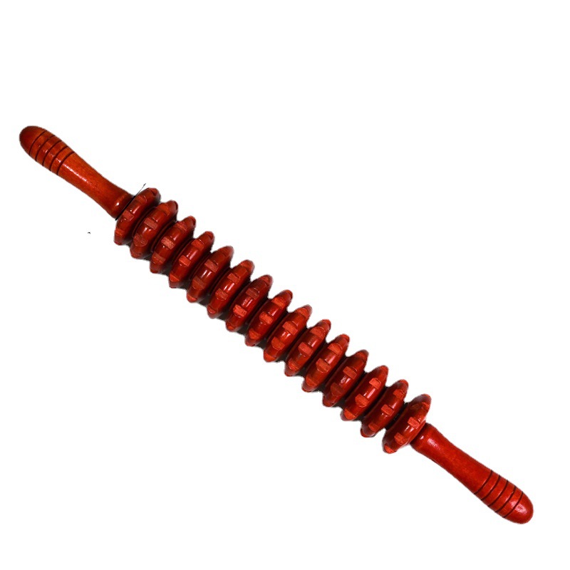 厂家直销新款木制十五轮按摩轮经络棒腰颈椎背肩腿部按摩神器批发