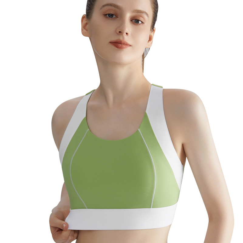 Wiman ropa interior deportiva de contraste de color una taza fija de alta resistencia antichoque acondicionamiento físico running chaleco de yoga
