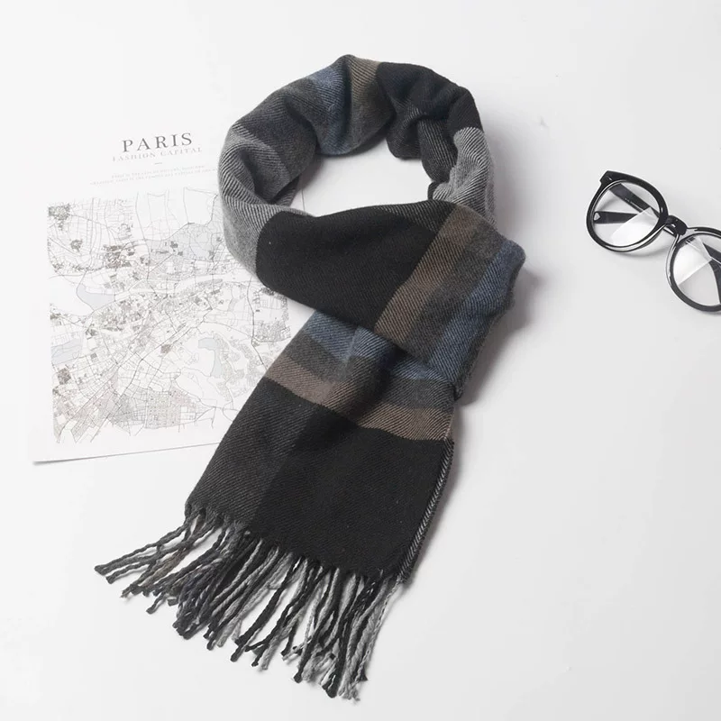 П Demi-season cashmere, мужской шарф, плащ английский стиль