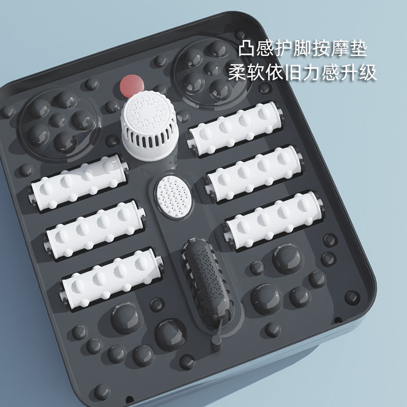 志高折り畳み足浴槽リモコン自動マッサージ足盆家庭用携帯恒温加熱気泡足桶卸売り|undefined
