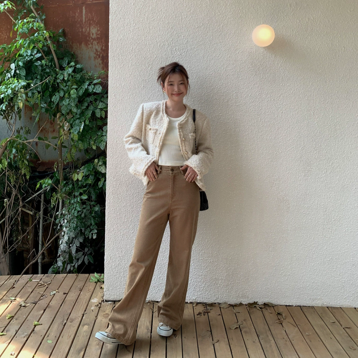 [Без возврата, без обмена] Женское шерстяное пальто с потертыми краями