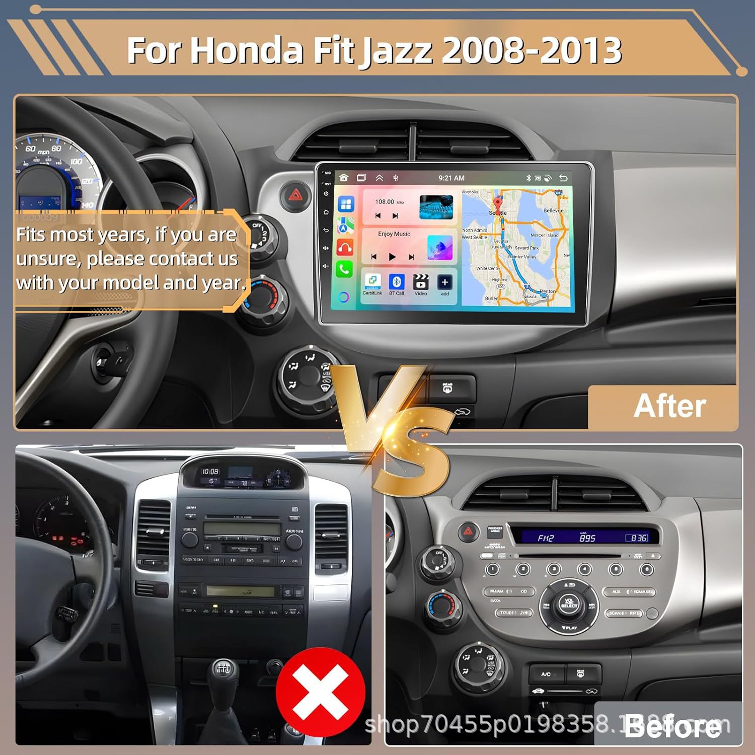 Suitable for Honda Fit JAZZ FIT Android central control large screen navigation all-in-one car intelligent navigator