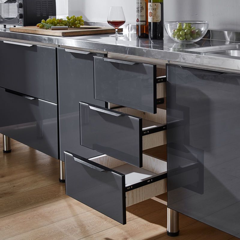 Stainless steel cabinets Simple kitchen storage cupboards stove…