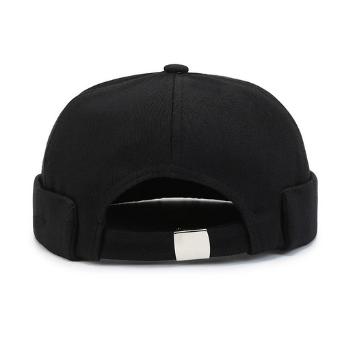 Round hats, ins, personalized melon-leather hats, hip-hop children, Japanese, no-brimmed landlord hats, men's trendy hats, niche Korean sailors